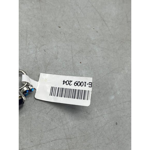 Mariana dangle drop twist earrings rectangle purple handmade crystal READ NEW - Picture 4 of 5